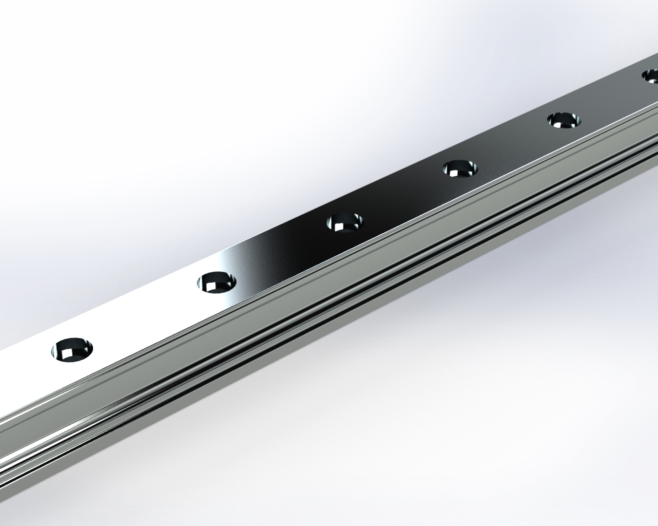 Рельс шариковый с креплением сверху, 65 типоразмера V101.65