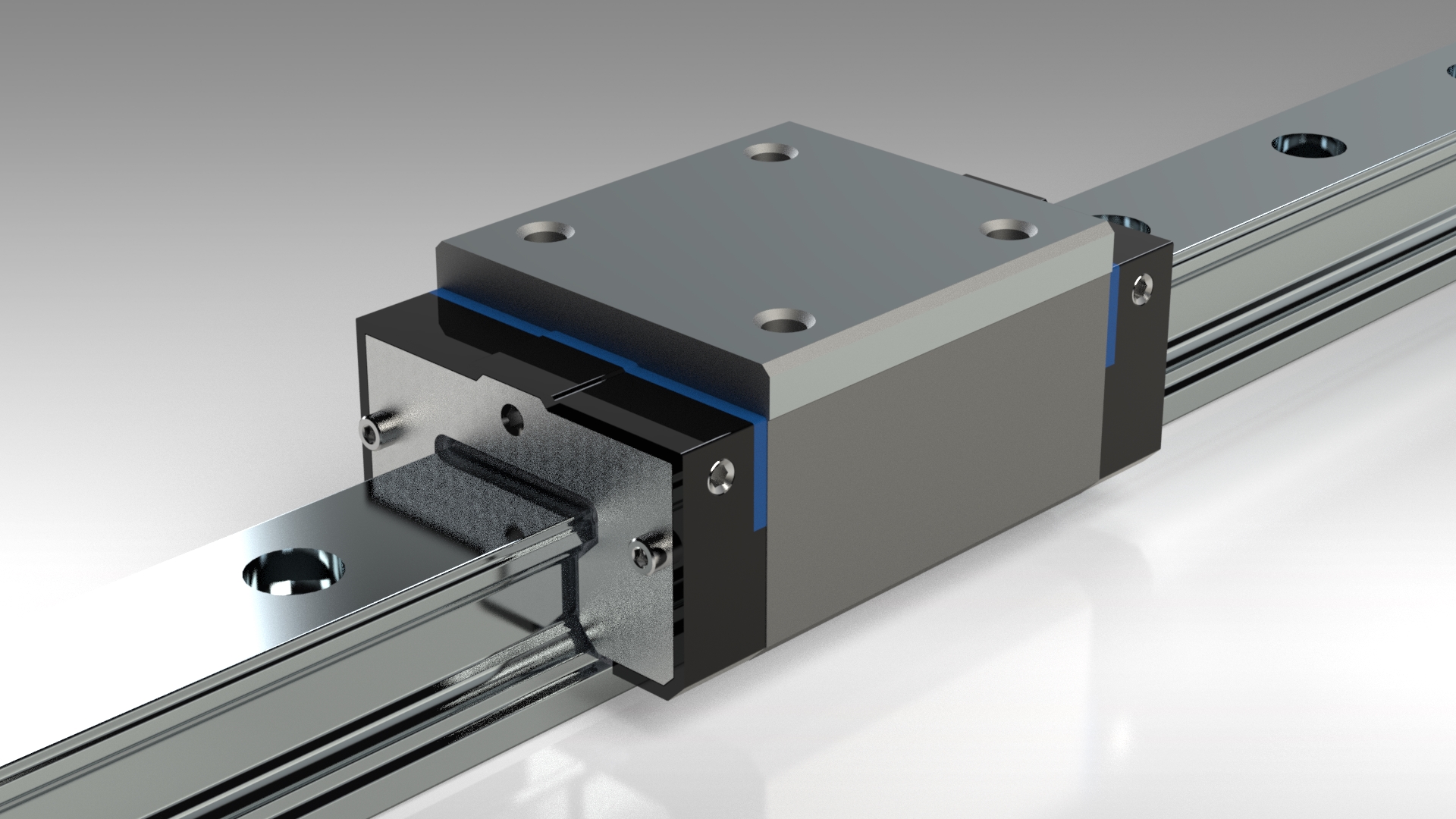 Каретка шариковая узкая, нормальной длины, высокая, 55 типоразмера V140.55